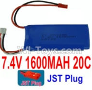 7.4V Battery-7.4V 1600mah 20C Lipo Battery with Red JST Plug-703480,Size:85X34X14mm,Weight:84.6g,Be suit for Wltoys V323 RC Quadcopter,Helicopter,Car,Boat,etc.