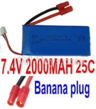 7.4V Battery-7.4v 2000mah 25C Lipo Battery with Banana Plug-903475,Size:80X34X18mm,Weight:96.2g,Be suit for SYMS X8 X8C X8WG RC Quadcopter,Helicopter,Car,Boat,etc.