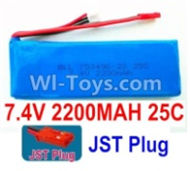 7.4V Battery-7.4v 2200mah 25C Lipo Battery with Red JST Plug-753496,Size:105X35X15mm,Weight:118g,Be suit for RC Wltoys V262 V323 V333 V353,SYMA X6,UDI U829,Xinxun X30 Quadcopter,Helicopter,Car,Boat,etc.