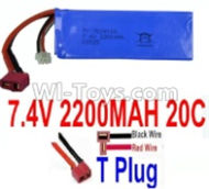 7.4V Battery-7.4v 2200mah 20C Lipo Battery with T Plug-7034100(Horizontal shaft-Black Wire,Verticall shaft-Red wire),Size:100X34X15mm,Weight:117.3g,Be suit for RC Quadcopter,Helicopter,Car,Boat,etc.
