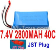7.4V Battery-7.4v 2800mah 40C Lipo Battery with Red JST Plug,Size:90X44X13mm,Weight:99g,Be suit for Wltoys v262 v323 v666,U829X,Xinxun X30 RC Quadcopter,Helicopter,Car,Boat,etc.
