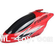 BoRong 6801 RC Helicopter parts, BR6801-parts-02 Head cover,Shell(Red)