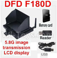 DFD F180D Parts-43 Aerial unit(5.8G image transmission LCD display,Memory Card,Reader,USB Charger) For DFD F180D RC Quadcopter parts,RC Drone parts