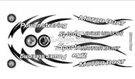 Double Horse DH 7003 RC boat parts ,Shuang Ma DH 7003 parts-04 Stickers for the boat shell cover