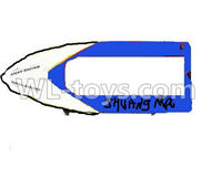 Double Horse 7011 RC boat parts ,Shuang Ma dh 7011 parts-02 Bottom shell cover-White