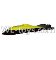 Double Horse 7011 RC boat parts ,Shuang Ma dh 7011 parts-08 Upper shell cover,Upper canopy-Yellow
