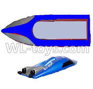 Double horse 7012 RC boat ShuangMa 7012 parts-02 Upper and bottom shell cover-Blue