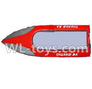 Double horse 7012 RC boat ShuangMa 7012 parts-04 Bottom shell cover-Red