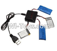 Fayee FY530 parts-17 upgrade 1-to-4 charger & balance-charger(Not include the 4 battery),FY530 RC Quadcopter Drone Spare Parts Accessories,RC Drone Replacement parts