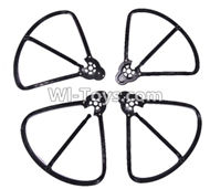 BOLON K-896 Parts-13 Outer protect frame(4pcs)-Black,BOLON K-896 RC Quadcopter Drone Spare Parts Accessories,BOLON TOYS K896 Replacement Parts