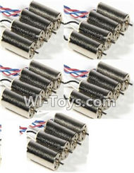 FAYEE FY802 Parts-10 rotating Motor with red and blue wire(10pcs-CW) & Reversing-rotating Motor with black and white wire(10pcs-CCW),FAYEE FY802 RC Quadcopter Drone Spare Parts FY802 Replacement Accessories Climbing & Walking RC Quadcopter Running Climbin
