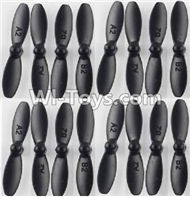 Fayee FY804 Parts-04 Propellers,Main rotor blades(16pcs),FY804 RC Quadcopter Drone Spare Parts FY804 Replacement Accessories
