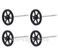 HuaJun W606-3 Parts-09 Main gear with hollow pipe(4pcs),HuaJun Toys W606-3 RC Quadcopter Drone Spare Parts,HJ Toys W606-3 Accessoriess Replacement