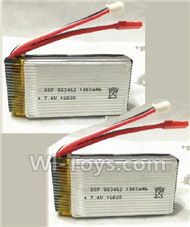 HuaJun W606-3 Parts-24 Official 7.4V 1800MAH Battery(2pcs),HuaJun Toys W606-3 RC Quadcopter Drone Spare Parts,HJ Toys W606-3 Accessoriess Replacement