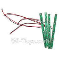 HuaJun W606-3 Parts-43 Light board(4pcs),HuaJun Toys W606-3 RC Quadcopter Drone Spare Parts,HJ Toys W606-3 Accessoriess Replacement