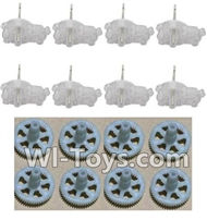 HuaJun Toys W606-5 Parts-12 Main motor seat and Main shaft(8pcs) & Main gear(8pcs),HuaJun Toys W606-5 RC Quadcopter Drone Spare Parts,HJ Toys W606-5 Accessoriess Replacement
