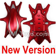 HuaJun Toys W609-7 W609-8 Parts-01-01 Upper and Bottom shell cover-Red,HuaJun Toys W609-7 W609-8 RC Hexadcopter Drone Spare Parts,HJ Toys W609-7 W609-8 Accessoriess Replacement