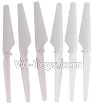 HuaJun Toys W609-7 W609-8 Parts-04-01 Main rotor blades(6pcs)-White,HuaJun Toys W609-7 W609-8 RC Hexadcopter Drone Spare Parts,HJ Toys W609-7 W609-8 Accessoriess Replacement