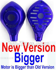 HuaJun Toys W609-7 W609-8 Parts-08-02 Upper and bottom motor cover-Blue(1 set),HuaJun Toys W609-7 W609-8 RC Hexadcopter Drone Spare Parts,HJ Toys W609-7 W609-8 Accessoriess Replacement