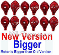HuaJun Toys W609-7 W609-8 Parts-09-01 Upper and bottom motor cover-Red(6 set),HuaJun Toys W609-7 W609-8 RC Hexadcopter Drone Spare Parts,HJ Toys W609-7 W609-8 Accessoriess Replacement