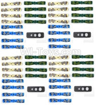 JJPRO P175 Spare Parts-09-02 Propellers,Main rotor blades(3 color,each 16pcs,Total 48pcs) & Split paddle device(4pcs),JJRC JJPRO P175 RC Quadcopter Drone Spare Parts Replacement Accessories