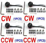 JJPRO P175 Spare Parts-13 clockwise rotating Brushless Motor(CW-2pcs) & counterclockwise Reversing-rotating Brushless Motor(CCW-2pcs),JJRC JJPRO P175 RC Quadcopter Drone Spare Parts Replacement Accessories