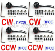 JJPRO P200 Spare Parts-13 clockwise rotating Brushless Motor(CW-2pcs) & counterclockwise Reversing-rotating Brushless Motor(CCW-2pcs),JJRC JJPRO P200 RC Quadcopter Drone Spare Parts Replacement Accessories