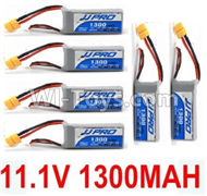 JJPRO P200 Spare Parts-15-07 11.1V 1300MAH Battery(6pcs),JJRC JJPRO P200 RC Quadcopter Drone Spare Parts Replacement Accessories