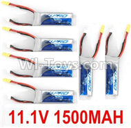 JJPRO P200 Spare Parts-15-08 11.1V 1500MAH Battery(6pcs),JJRC JJPRO P200 RC Quadcopter Drone Spare Parts Replacement Accessories