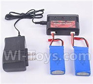 JJRC H16C Parts-20 Upgrade Charger unit(Can charge two battery at the same time) & 7.4v 1200MAH Battery(2pcs) For JJRC H16 H16 RC Quadcopter,Drone Spare parts