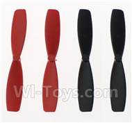JJRC 1000 Parts-04 Main rotor blades(4pcs-2x Black & 2X Red) For JJRC 1000 RC Quadcopter,RC Drone,JJ-1000 Sapre Parts