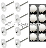 JJRC H11 H11C H11D Parts-25 Main gear with hollow pipe(8pcs) & Small motor gear(8pcs) For JJRC H11 H11C H11D Quadcopter Spare parts,RC drone Parts,2.4G UFO Parts