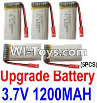 JJRC H11 H11C H11D Parts-34 Upgrade 3.7V 1200mAh Battery with JST Plug(5pcs) For JJRC H11 H11C H11D Quadcopter Spare parts,RC drone Parts,2.4G UFO Parts