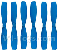 JJRC H21 Parts-06 Main rotor blades,Propellers(6pcs-Blue) For JJRC H21 H21 Quadcotper parts,H21 Drone Spare parts,2.4V UFO