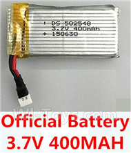 JJRC H21 Parts-16 Official 3.7v 400mah Battery(1pcs) For JJRC H21 H21 Quadcotper parts,H21 Drone Spare parts,2.4V UFO