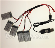 JJRC H21 Parts-23 USB Charger wire & Upgrade 1-to-5 Conversion wire((Not include the 5 battery) For JJRC H21 H21 Quadcotper parts,H21 Drone Spare parts,2.4V UFO