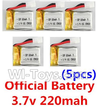 JJRC H22 Parts-08 Official 3.7v 220mah Battery(5pcs) For JJRC H22 H22C Quadcopter Spare parts,RC drone Parts,2.4G UFO Parts