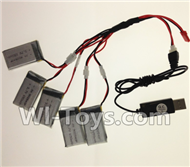 JJRC H22 Parts-13 USB Charger wire & Upgrade 1-to-5 Conversion wire((Not include the 5 battery) For JJRC H22 H22C Quadcopter Spare parts,RC drone Parts,2.4G UFO Parts
