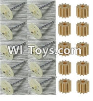 JJRC H26 H26C H26W Parts-14 Main gear with hollow pipe(10pcs) & Small motor Gear(10pcs) For JJRC H26 H26C H26D H26W Quadcopter Spare parts,RC drone Parts,2.4G UFO Parts
