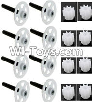 JJRC H29 H29C H29W H29G Parts-46 Main gear with hollow pipe(8pcs) & Small motor gear(8pcs) For JJRC H29 H29C H29W Quadcopter Spare parts,RC drone Parts,2.4G UFO Parts