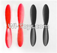 JJRC H30 H30C H30W Parts-03 Propellers,Main rotor baldes(2X Red and 2X Black)-Total 4cs For JJRC H30 H30C H30W Quadcopter Spare parts,H30 H30C H30W RC drone Parts,2.4G UFO Spare Parts