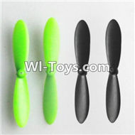 JJRC H30 H30C H30W Parts-04 Propellers,Main rotor baldes(2X Green and 2X Black)-Total 4cs For JJRC H30 H30C H30W Quadcopter Spare parts,H30 H30C H30W RC drone Parts,2.4G UFO Spare Parts