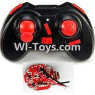 JJRC H30 H30C H30W Parts-30 Transmitter-Red & Circuit board,Receiver board For JJRC H30 H30C H30W Quadcopter Spare parts,H30 H30C H30W RC drone Parts,2.4G UFO Spare Parts
