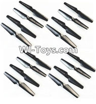 JJRC H31 H31C H31W Spare Parts-05 Propellers,Main rotor blades(16pcs)-Black,JJRC H31 H31C H31W RC Quadcopter Drone Spare Parts Replacement Accessories