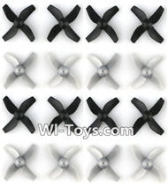 JJRC H36 Spare Parts-07 Propellers,Main rotor blades(16pcs)-Gray,JJRC H36 RC Quadcopter Drone Spare Parts Replacement Accessories