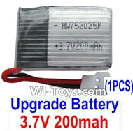 JJRC H36 Spare Parts-12 Upgrade 3.7v 200mah Battery(1pcs),JJRC H36 RC Quadcopter Drone Spare Parts Replacement Accessories