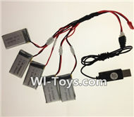 JJRC H36 Spare Parts-18 USB Charger wire & Upgrade 1-to-5 Conversion wire((Not include the 5 battery),JJRC H36 RC Quadcopter Drone Spare Parts Replacement Accessories