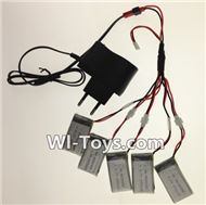 JJRC H36 Spare Parts-19 USB Charger wire & Upgrade 1-to-5 Conversion wire & USB-to-Socket Conversion plug((Not include the 5 battery),JJRC H36 RC Quadcopter Drone Spare Parts Replacement Accessories