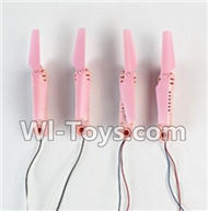 JJRC H37 Spare Parts-06 Whole motor arm unit(4 Set-2X CW and 2X CCW)-Pink,JJRC H37 RC Quadcopter Drone Spare Parts Replacement Accessories,H37 ELFIE Pocket Selfie Drone Parts