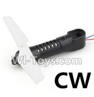 JJRC H37 Spare Parts-07 Rotating motor Arm unit(1 Set-CW)-Include the Motor,Propellers,Main gear,and Arm-Black,JJRC H37 RC Quadcopter Drone Spare Parts Replacement Accessories,H37 ELFIE Pocket Selfie Drone Parts